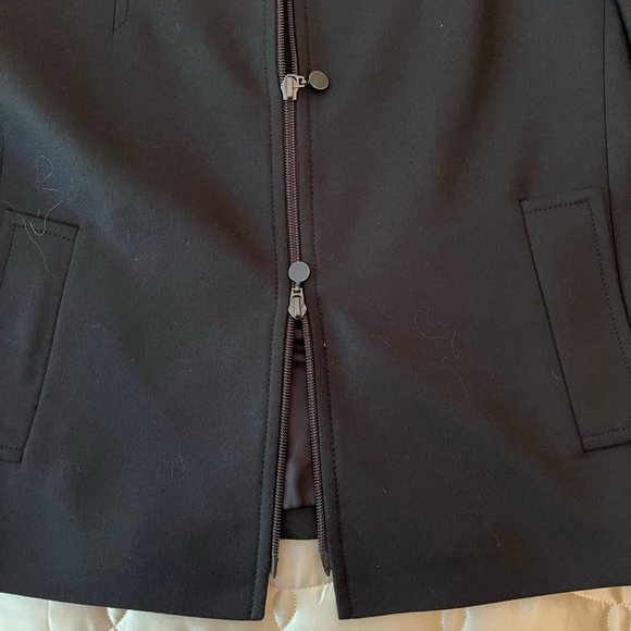 Akris Brown Wool Jacket with Velvet Collar Size 6 - Picture 9 of 14